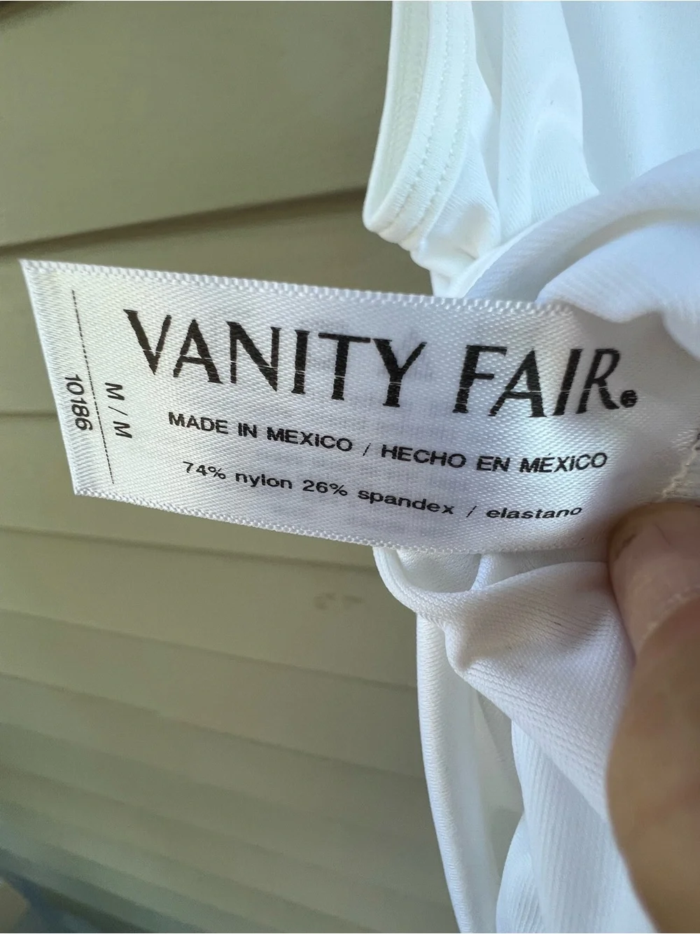 NWT Vanity Fair White Nylon-Spandex Slip with Straps